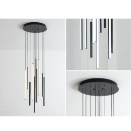 Modern Chandelier Long Strip Pendant Light Duplex Building