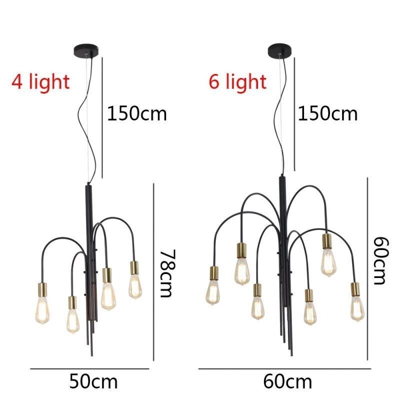 Modern Iron Chandelier Simple Iron Pendant Light