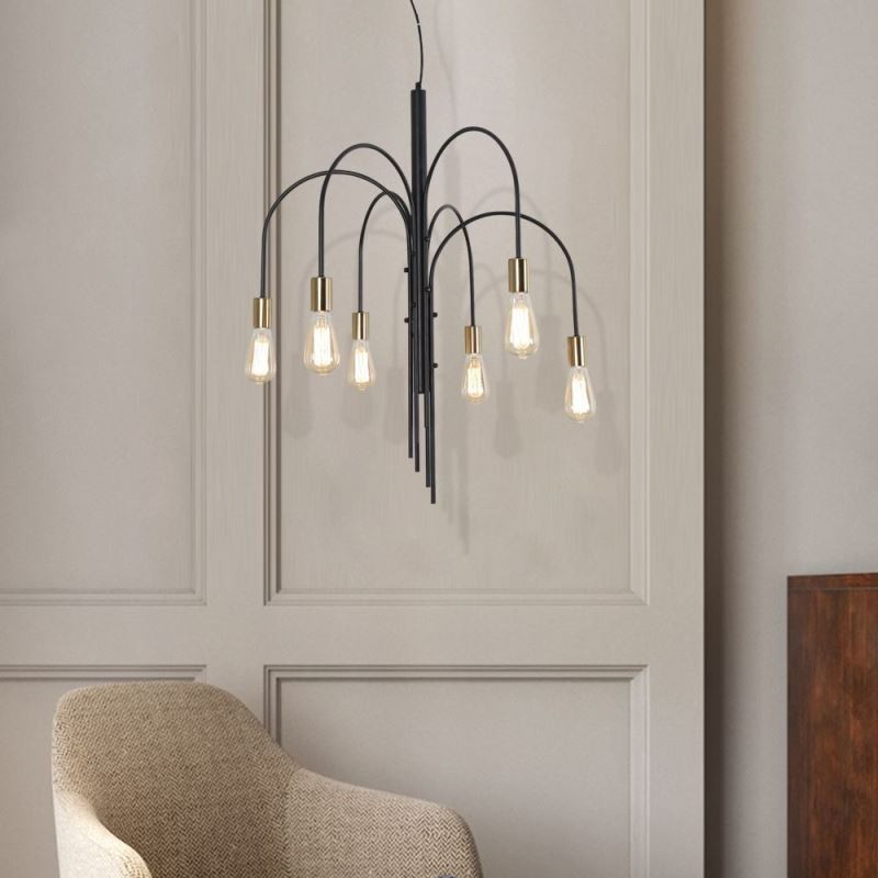 Modern Iron Chandelier Simple Iron Pendant Light