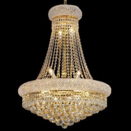 Crown Shaped Chandelier Luxurious Crystal Pendant Light