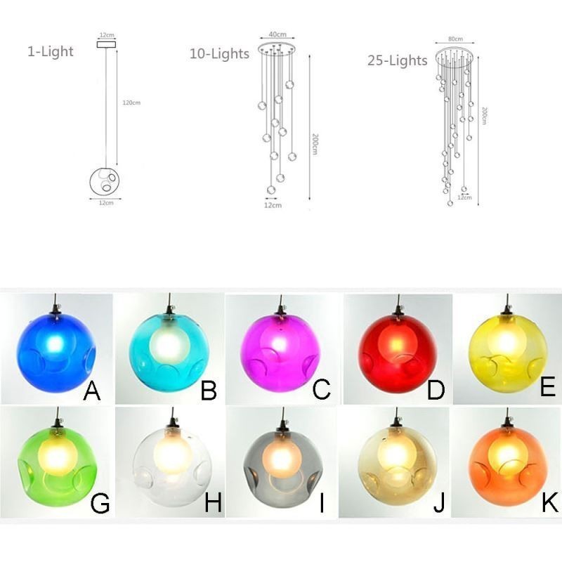 Modern Crystal Ball Pendant Light Colorful Crystal Chandelier (Colorful Style Pls Contact Us)