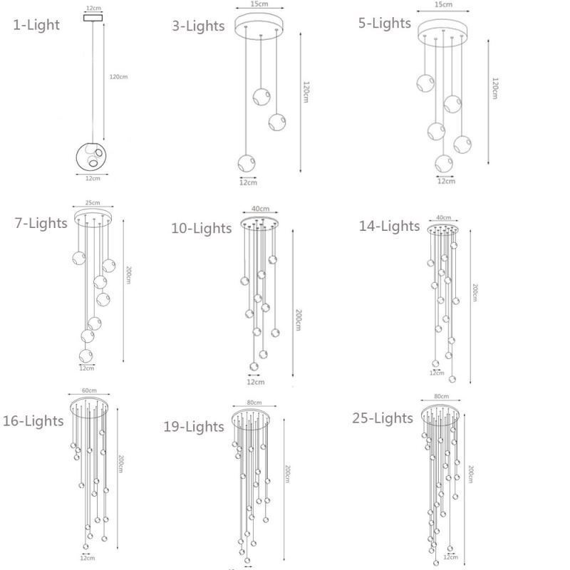 Modern Crystal Ball Pendant Light Colorful Crystal Chandelier (Colorful Style Pls Contact Us)