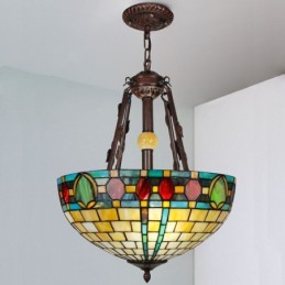 Stained Glass Pendant Light Decorative Hanging Lamp