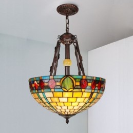 Stained Glass Pendant Light Decorative Hanging Lamp