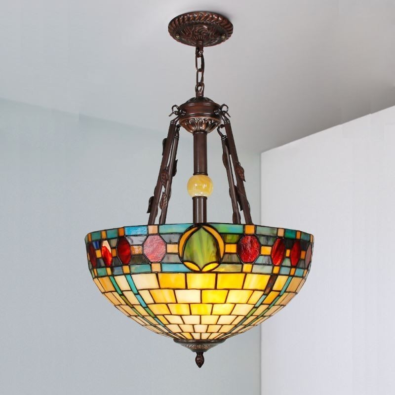 Stained Glass Pendant Light Decorative Hanging Lamp