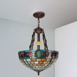 Stained Glass Pendant Light Decorative Hanging Lamp
