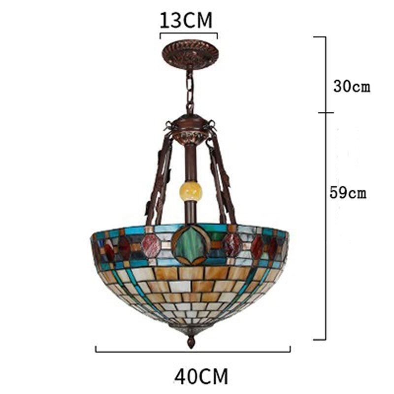 Stained Glass Pendant Light Decorative Hanging Lamp