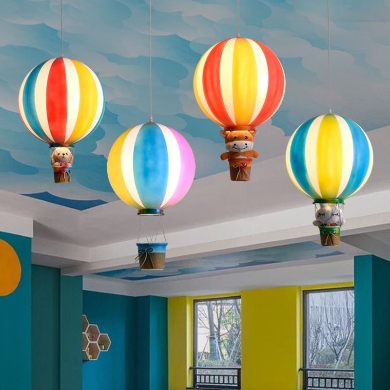Colorful Hot Air Balloon Pendant Light Acrylic Decoration Light