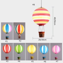 Colorful Hot Air Balloon Pendant Light Acrylic Decoration Light