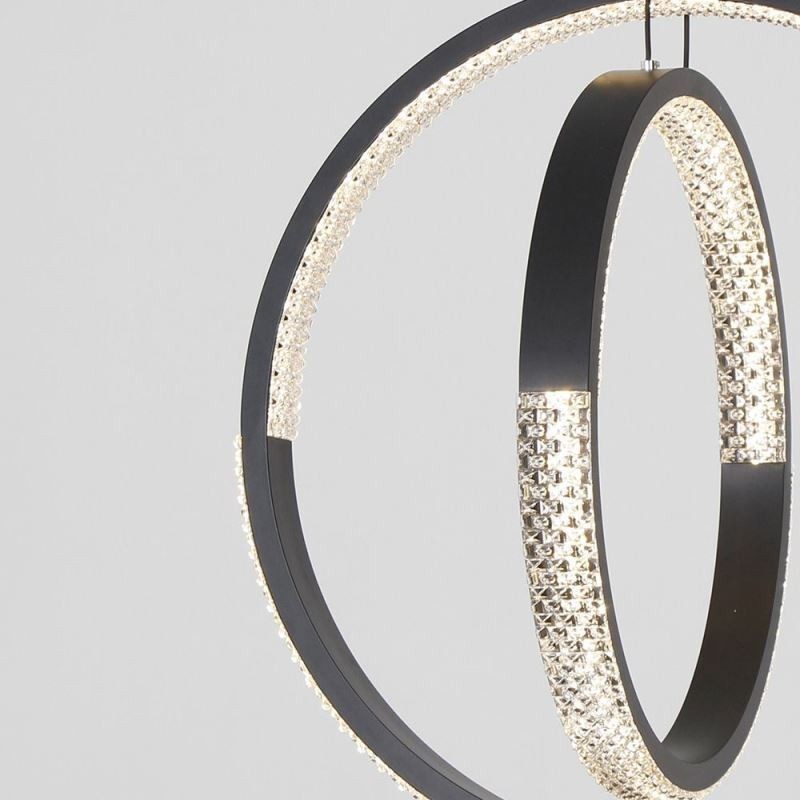 Modern Chandelier 2 Rings Pendant Lighting Dining