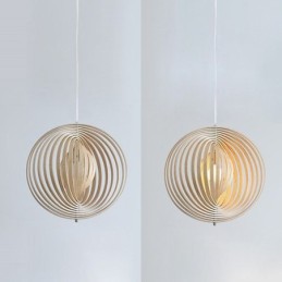 Modern Round Ball Chandelier Basswood Pendant Lamp