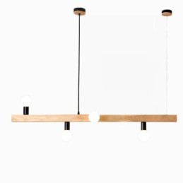 Japanese Wooden Pendant Light Molecule Chandelier