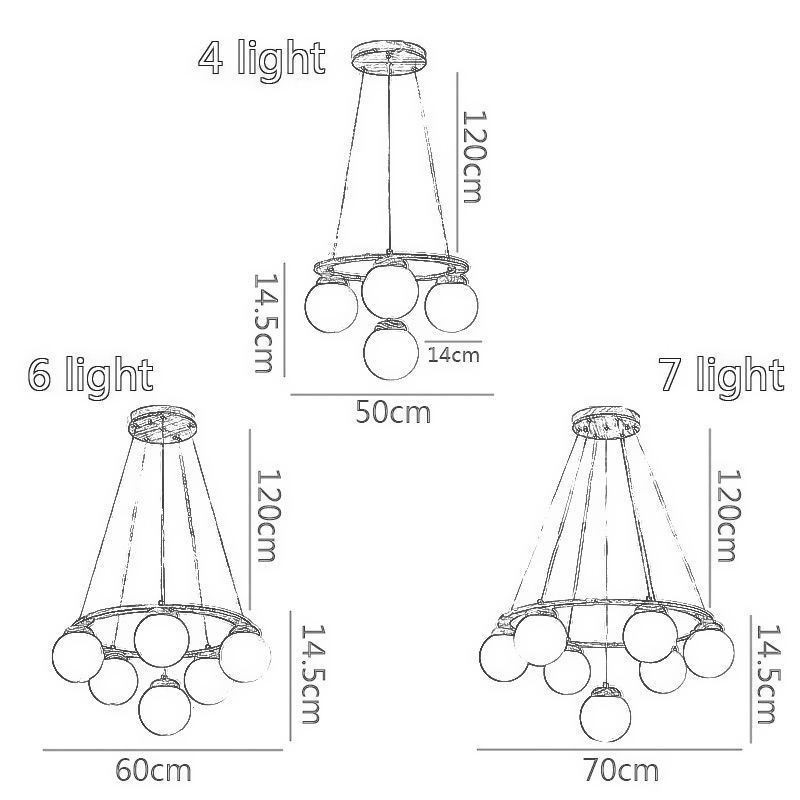 Japanese Wood Chandelier Molecule Pendant Light