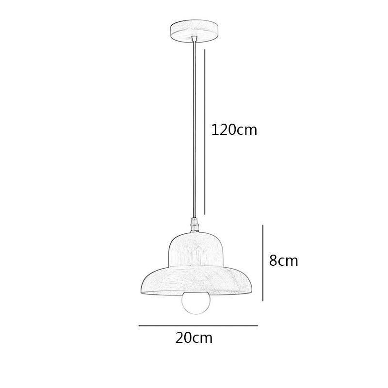 Japanese Wood Pendant Light Hat Hanging Light