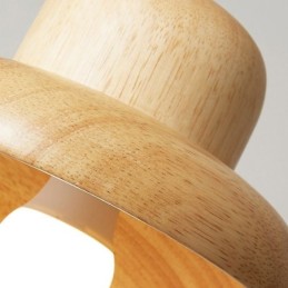 Japanese Wood Pendant Light Hat Hanging Light