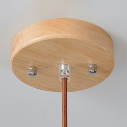 Japanese Wood Pendant Light Glass Lantern Hanging Light