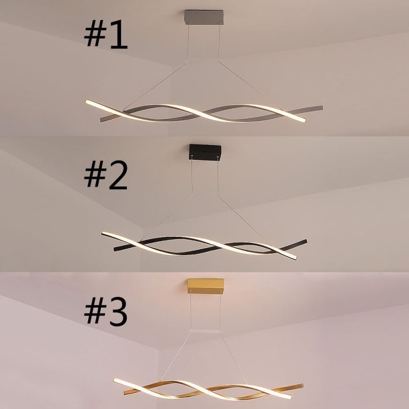 Modern Pendant Light Twist Design Hanging Lamp Dining