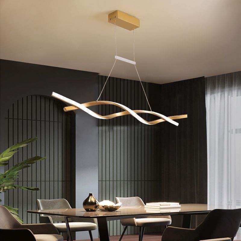 Modern Pendant Light Twist Design Hanging Lamp Dining