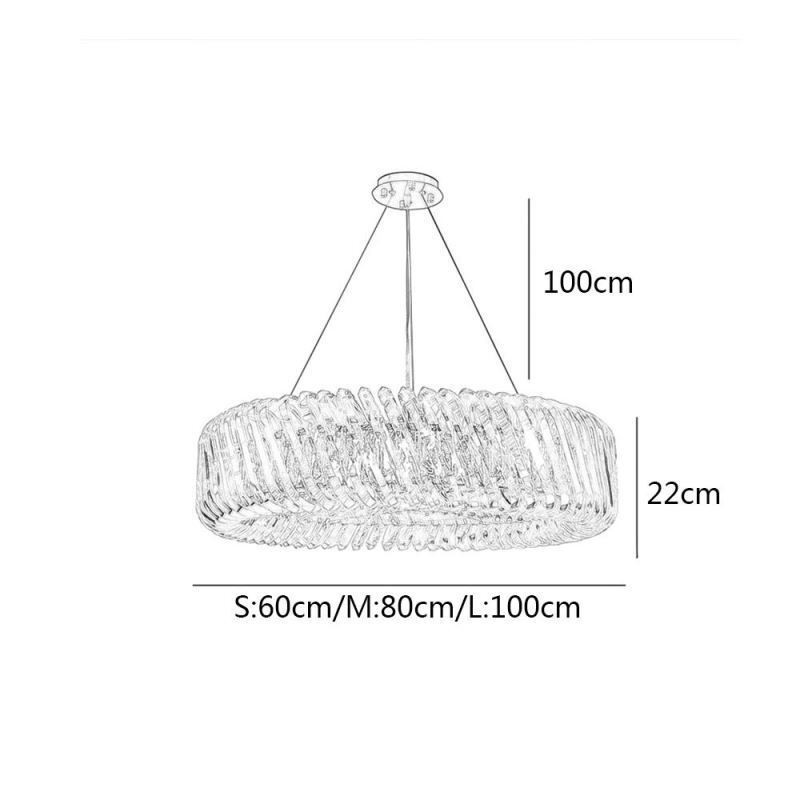 European Pendant Light Round Glass Decoration Hanging Lamp