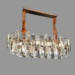 European Glass Chandelier Light Oval Pendant Lamps