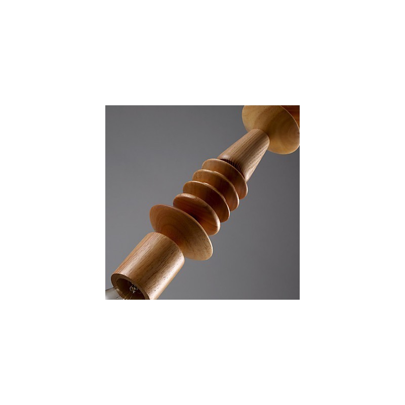 Chandelier Mini Style Traditional Classic Wood Bamboo