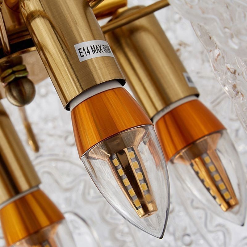 Modern Glass Pendant Light Decoration Bronze Gold Chandelier