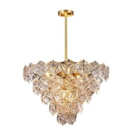 European Glass Pendant Light Modern Cone Shape Chandelier