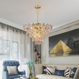 European Glass Pendant Light Modern Cone Shape Chandelier