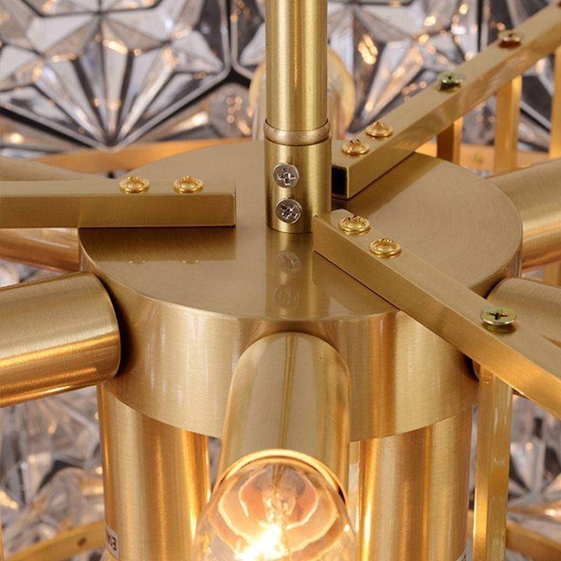 European Glass Pendant Light Modern Cone Shape Chandelier