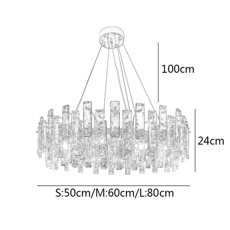 Luxury Glass Chandelier European Style Pendant Light