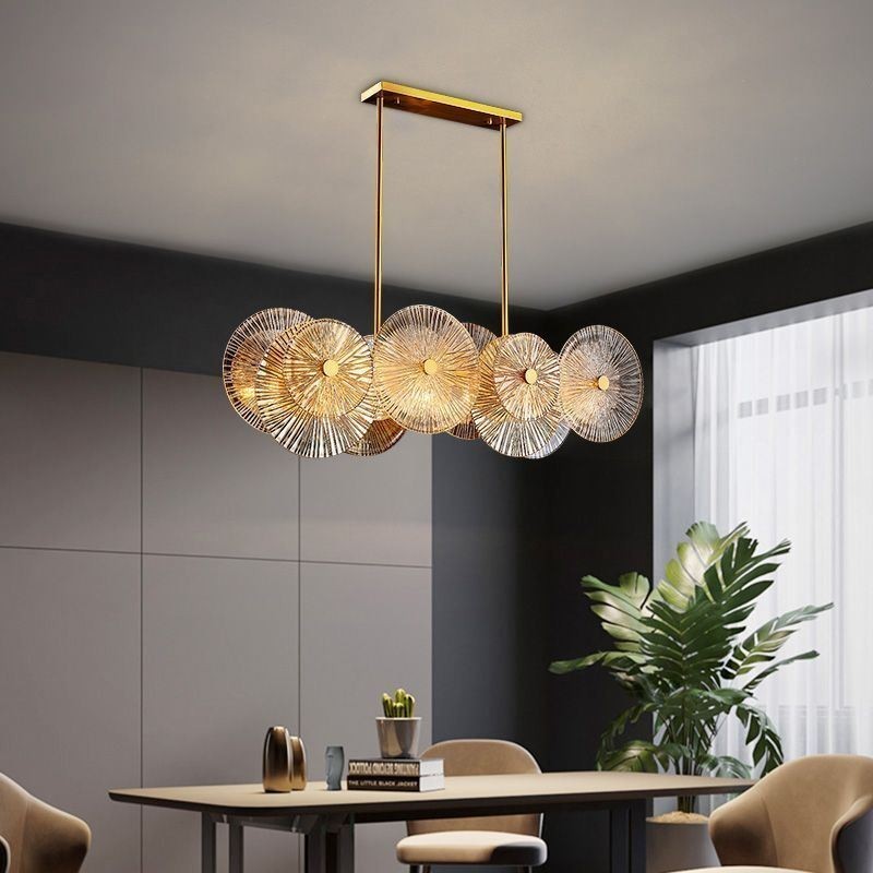 Modern Spark Disc Chandelier Firework Glass Pendant Lamp Home Decor Lighting