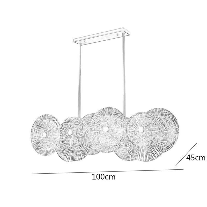 Modern Spark Disc Chandelier Firework Glass Pendant Lamp Home Decor Lighting