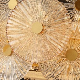 Modern Spark Disc Chandelier Firework Glass Pendant Lamp Home Decor Lighting