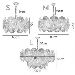 Modern Spark Disc Chandelier Firework Glass Pendant Lamp Home Deco Lighting