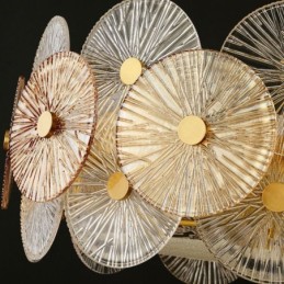 Modern Spark Disc Chandelier Firework Glass Pendant Lamp Home Deco Lighting