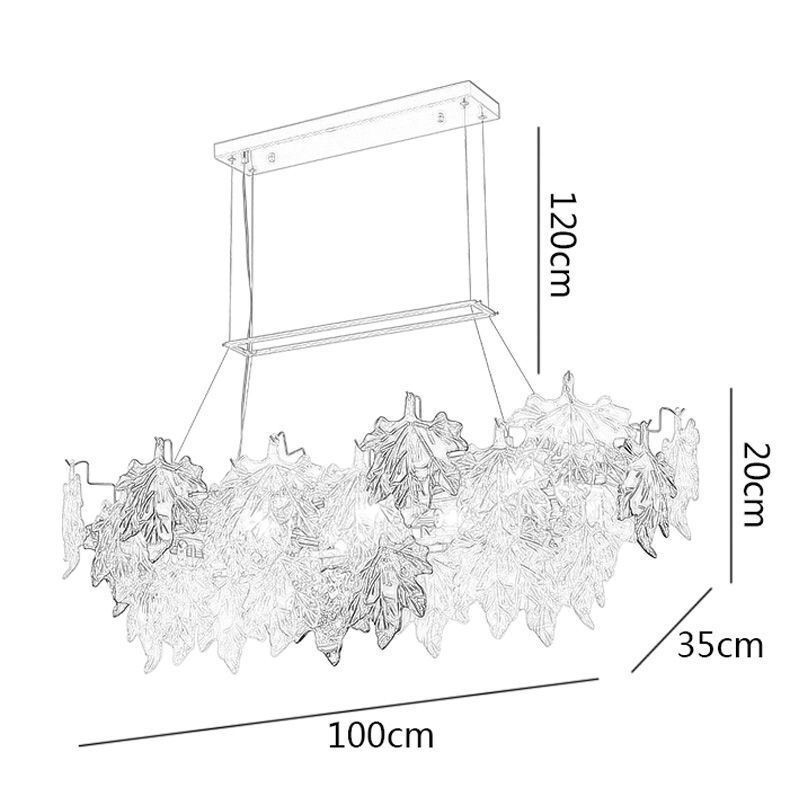 Maple Leaf Pendant Light Home Decor Glass Lighting