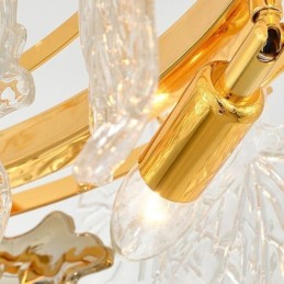 Maple Leaf Pendant Light European Home Decor Glass Chandelier