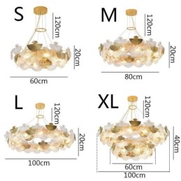 European Glass Hanging Light Fan Shaped Art Chandelier