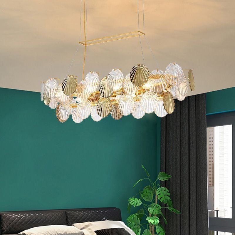 Luxury Glass Chandelier Fashion Lamp Shell Shape Glass Hanging Lamp