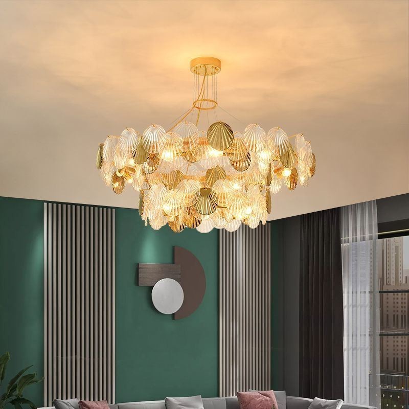 Modern Shell Glass Chandelier Lights Dining