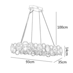 European Glass Chandelier Creative Luxury Pendant Light