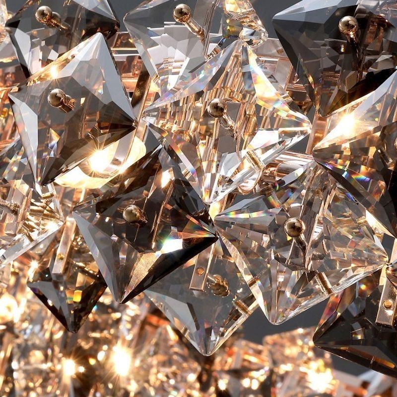 Light Luxury Glass Chandelier Modern Minimalist Pendant Lamp Living