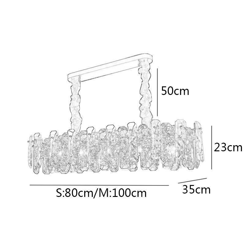 Modern Glass Pendant Lighting Luxury Hanging Lighting Fixture Dining