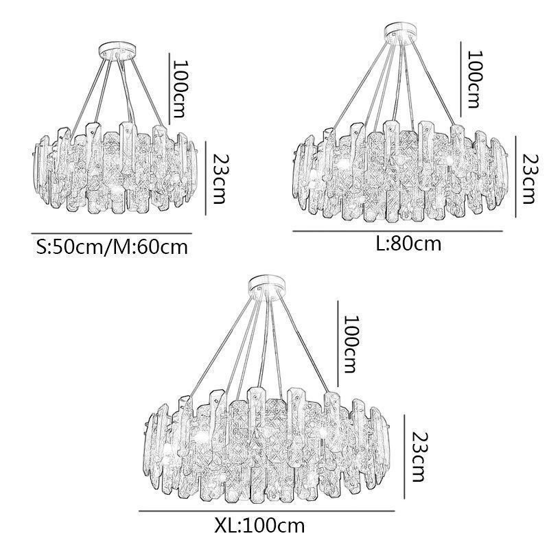 European Glass Pendant Light Luxury Hanging Lamp