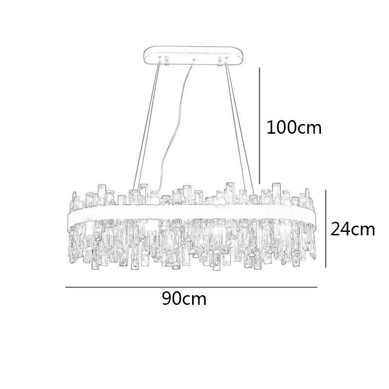 Light Luxury Chandelier Post Modern Glass Pendant Light