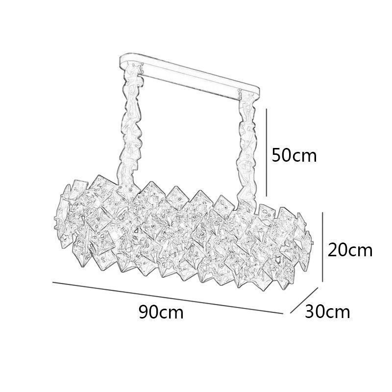 European Glass Chandelier Creative Light Luxury Pendant Lighting