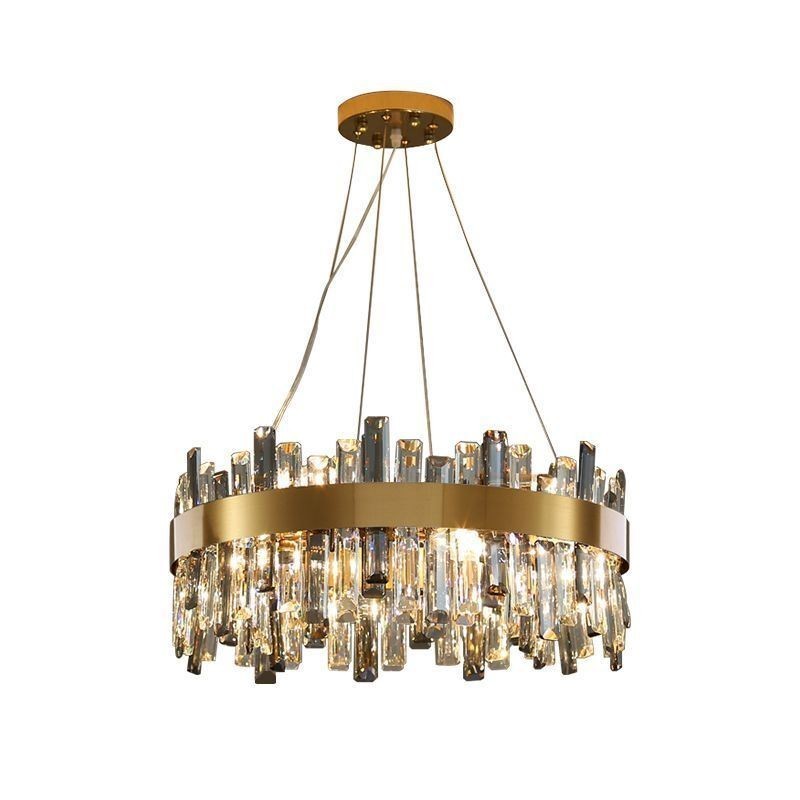 Luxury Glass Chandelier European Style Pendant Light Living