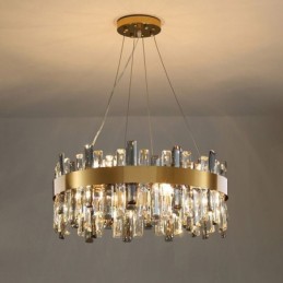 Luxury Glass Chandelier European Style Pendant Light Living