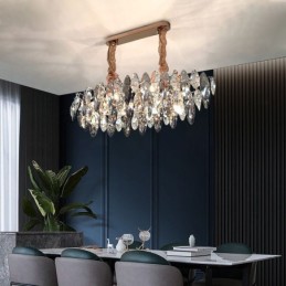 Light Luxury Pendant Light Home Décor Glass Chandelier Living