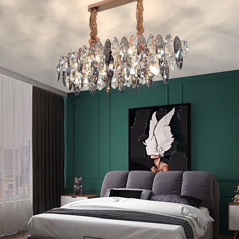 Light Luxury Pendant Light Home Décor Glass Chandelier Living